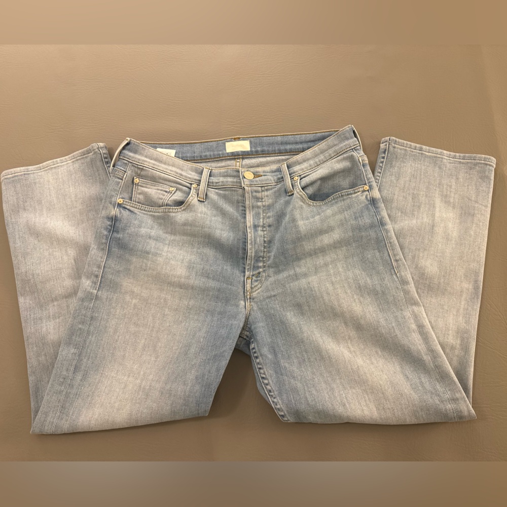 MOTHER Light Blue Straight-Leg Jeans TOMCAT Ankle Jeans Buttonfly (M-3) - Picture 5 of 16